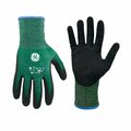 Ge Nitrile Green/Back Dipped Gloves Recycled 12Pair, M GG230MC